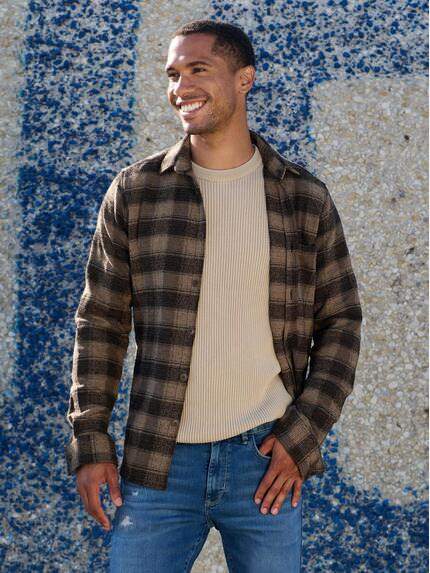 emilio adani Overshirt mit Zipper Braun