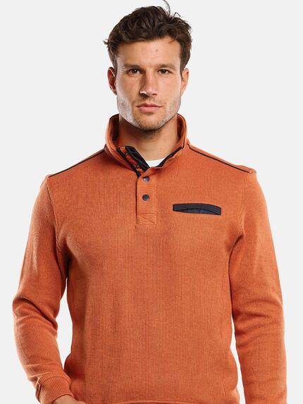 engbers Herren Sweatshirt Stehbund Dunkelorange 33749 engbers Herren Sweatshirt Stehbund Dunkelorange 33749