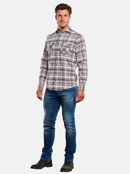 engbers Herren Langarm-Hemd im Overshirt-Design Orange 33709 engbers Herren Langarm-Hemd im Overshirt-Design Orange 33709