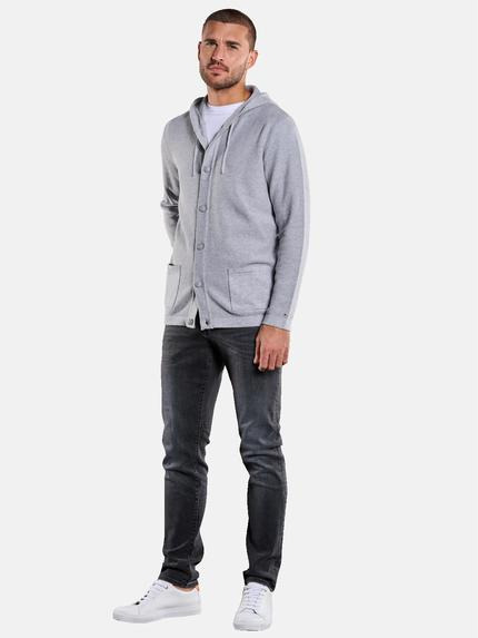 emilio adani Herren Cardigan strukturiert Grau 34117 emilio adani Herren Cardigan strukturiert Grau 34117