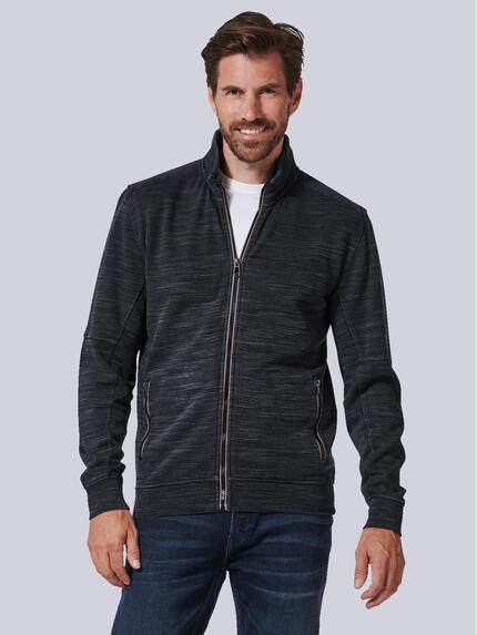 engbers Sweatjacke gestreift Saphirblau