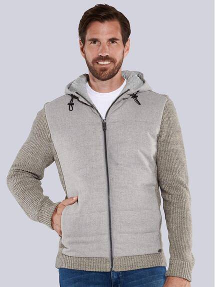 engbers Herren Strickjacke mit Kapuze Beige 35858 engbers Herren Strickjacke mit Kapuze Beige 35858