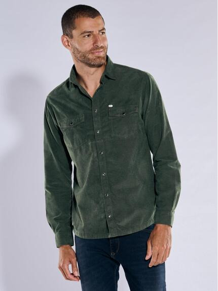 engbers Herren Langarm-Hemd uni Grün 37391