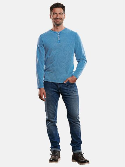 engbers Herren Henley Shirt Royalblau 31112 engbers Herren Henley Shirt Royalblau 31112