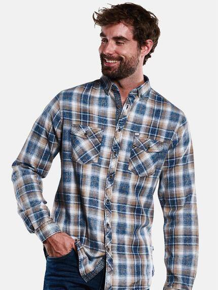 engbers Herren Langarm-Hemd gemustert Ockergelb 33462 engbers Herren Langarm-Hemd gemustert Ockergelb 33462