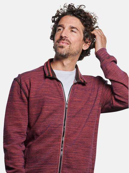 engbers Herren Sweatjacke Ottomanstruktur Feuerrot 32472 engbers Herren Sweatjacke Ottomanstruktur Feuerrot 32472