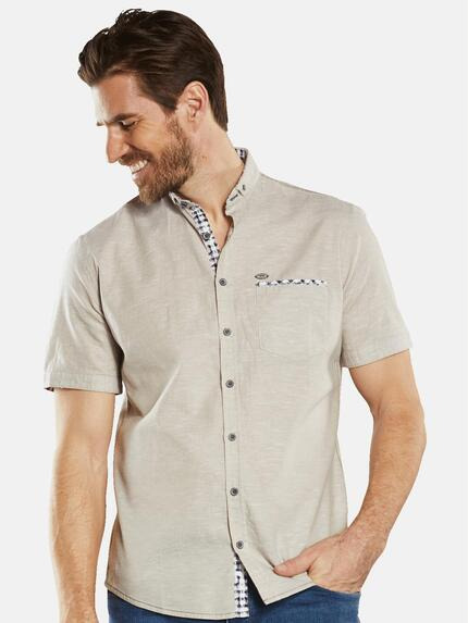 engbers Herren Kurzarm-Hemd mit Leinenanteil Sand 34726 engbers Herren Kurzarm-Hemd mit Leinenanteil Sand 34726