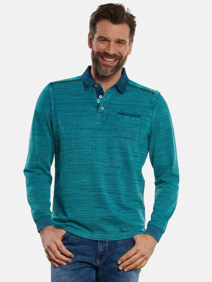 engbers Polo-Shirt langarm Petrol
