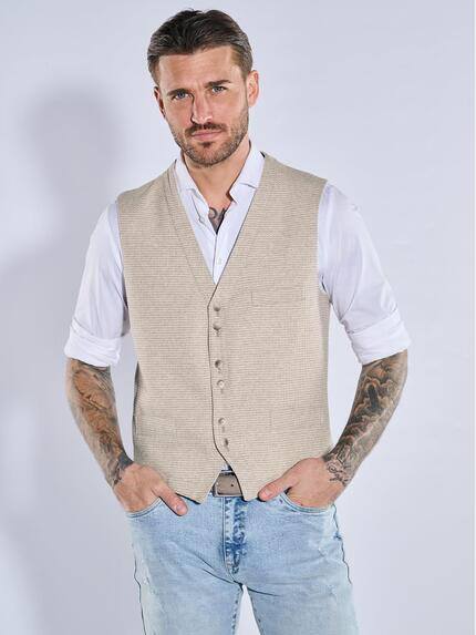 emilio adani Sakko-Weste slim fit Beige