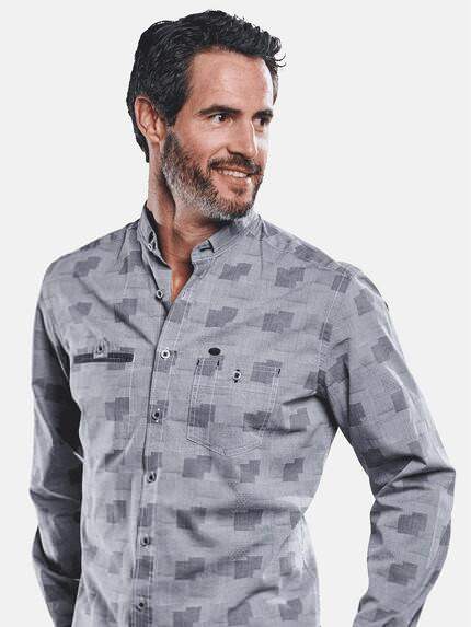 engbers Herren Individuelles Langarmhemd Silbergrau 30826 engbers Herren Individuelles Langarmhemd Silbergrau 30826