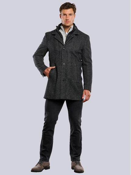 engbers Herren Mantel mit Inlet Anthrazit 33591 engbers Herren Mantel mit Inlet Anthrazit 33591