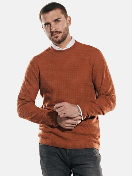 emilio adani Pullover aus Merinowolle Rostorange