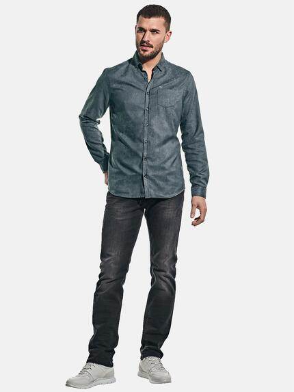 emilio adani Herren Hemd in Suede-Optik Grau 30555 emilio adani Herren Hemd in Suede-Optik Grau 30555