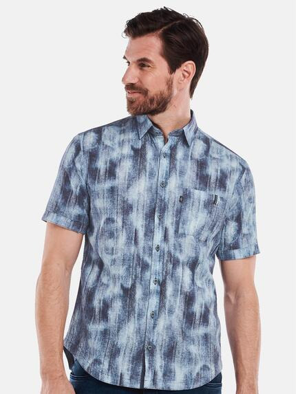 engbers Herren Kurzarm-Hemd regular Blau 35168