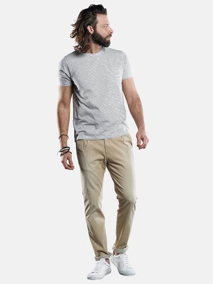 emilio adani Herren T-Shirt mit Slub-Effekt Weiß 29488 emilio adani Herren T-Shirt mit Slub-Effekt Weiß 29488