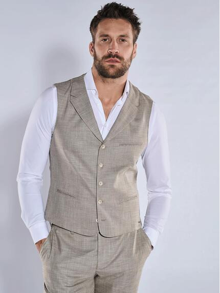 emilio adani Sakko-Weste slim fit Beige