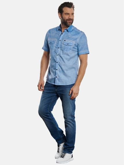 engbers Herren Kurzarm-Hemd gefärbt Hellblau 32820 engbers Herren Kurzarm-Hemd gefärbt Hellblau 32820