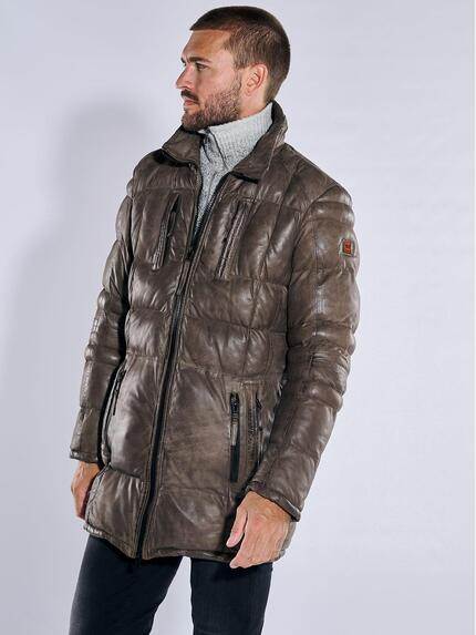 emilio adani Lederjacke regular Dunkelbraun