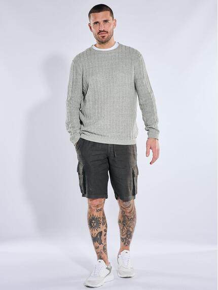 emilio adani Herren Rundhals Pullover Gruen 40419