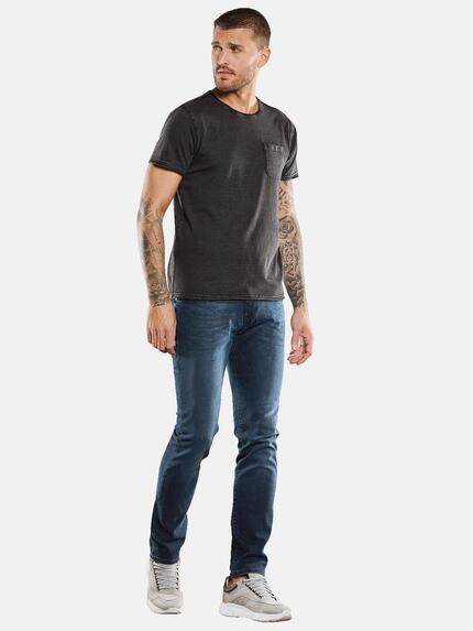 emilio adani Herren T-Shirt in Ottoman-Qualität Grau 33416 emilio adani Herren T-Shirt in Ottoman-Qualität Grau 33416
