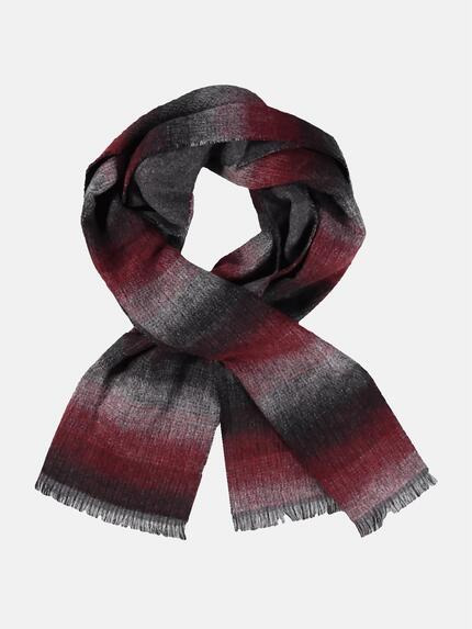 engbers Karierter Strickschal Bordeaux