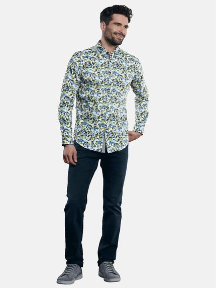 engbers Herren Hemd mit floralem All-Over Print Gruen 31294 engbers Herren Hemd mit floralem All-Over Print Gruen 31294