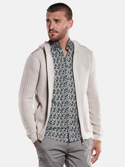 emilio adani Strickjacke mit Jaquard-Muster Ecru