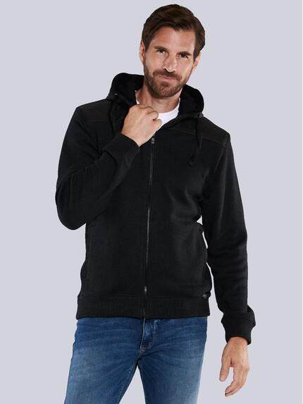engbers Sweatjacke mit Kapuze Schwarz