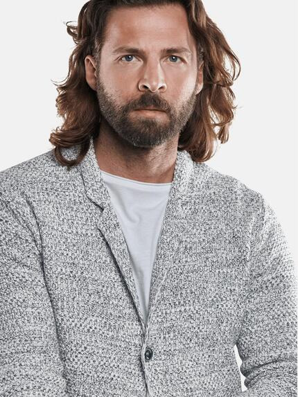emilio adani Herren Stricksakko in harmonischer Dreifarbigkeit Grau 29536 emilio adani Herren Stricksakko in harmonischer Dreifarbigkeit Grau 29536