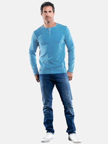 engbers Herren Henley Shirt mit Waffelstruktur Tuerkis 29215 engbers Herren Henley Shirt mit Waffelstruktur Tuerkis 29215