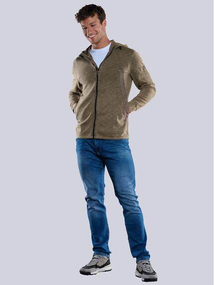 engbers Herren Sweatjacke mit Kapuze Braun 33747 engbers Herren Sweatjacke mit Kapuze Braun 33747