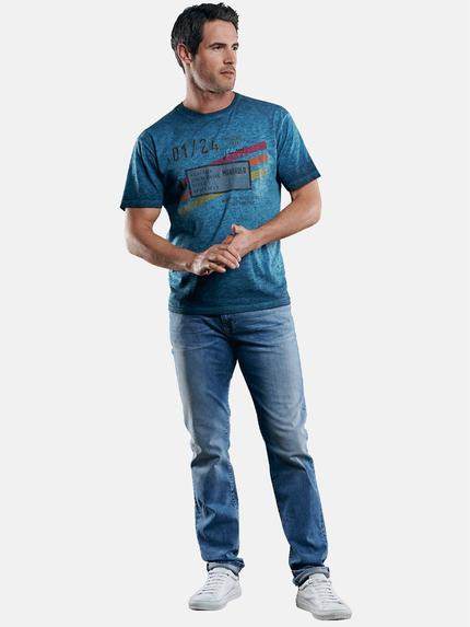 engbers Herren Modisches Print-Shirt Petrolblau 29224 engbers Herren Modisches Print-Shirt Petrolblau 29224