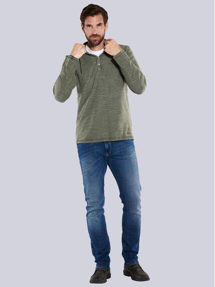 engbers Herren Langarm-Shirt uni Grün 35675 engbers Herren Langarm-Shirt uni Grün 35675