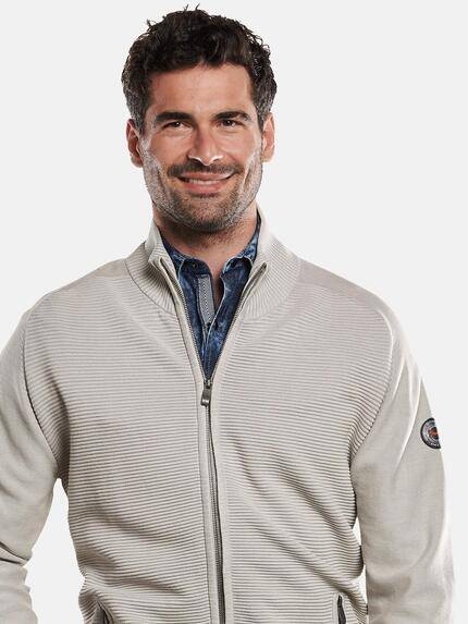 engbers Herren Cardigan in Ottomanstruktur Silbergrau 31963 engbers Herren Cardigan in Ottomanstruktur Silbergrau 31963