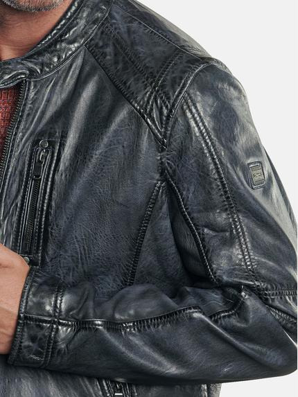 engbers Herren Lederjacke Saphirblau 30217