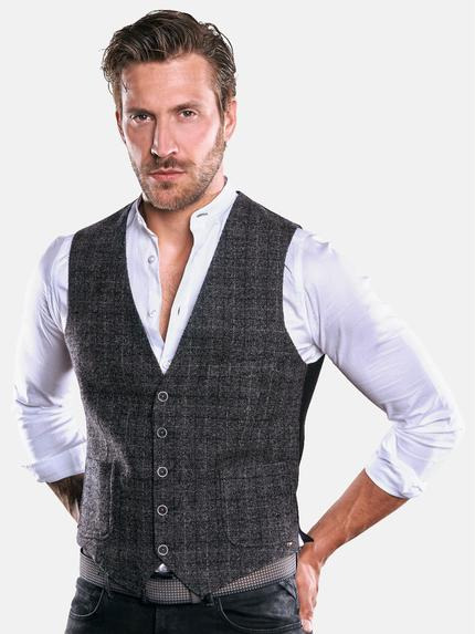 emilio adani Herren Karierte Sakkoweste Grau 30230 emilio adani Herren Karierte Sakkoweste Grau 30230
