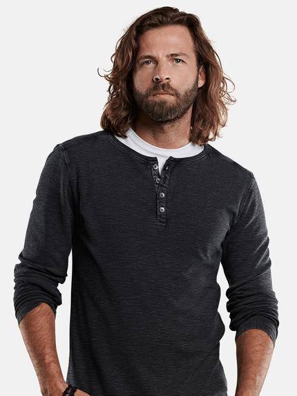 emilio adani Herren softes Henley Shirt Grau 28867 emilio adani Herren softes Henley Shirt Grau 28867