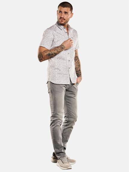 emilio adani Herren Kurzarm-Hemd gemustert Beige 33101 emilio adani Herren Kurzarm-Hemd gemustert Beige 33101