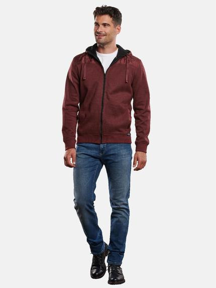 engbers Herren Sweatjacke mit Kapuze Dunkelrot 32301 engbers Herren Sweatjacke mit Kapuze Dunkelrot 32301