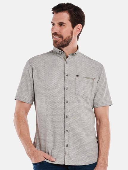 engbers Herren Langarm-Hemd gemustert Sand 34946