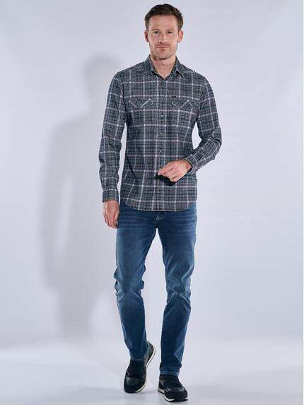 engbers Herren Langarm-Hemd gemustert Grau 39468 engbers Herren Langarm-Hemd gemustert Grau 39468