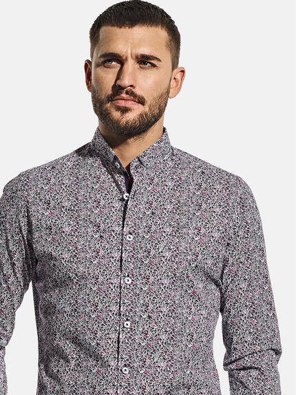 emilio adani Herren Langarm-Print Hemd Rot 30330 emilio adani Herren Langarm-Print Hemd Rot 30330