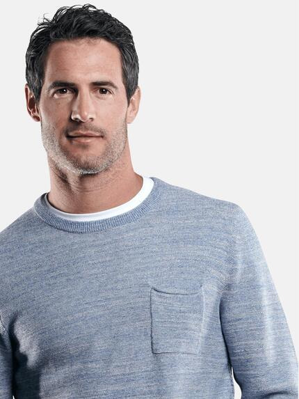 engbers Herren Modischer Pullover mit softem Warengriff Hellblau 29423