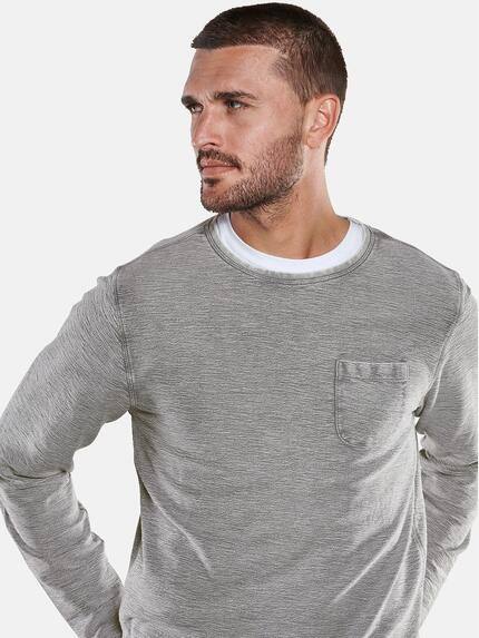 emilio adani Herren Langarm-Shirt strukturiert Grau 33742 emilio adani Herren Langarm-Shirt strukturiert Grau 33742