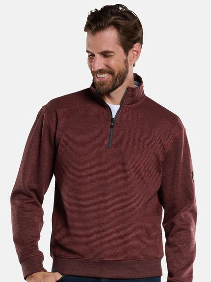 engbers Herren Sweatshirt mit Stehkragen Rot 34182 engbers Herren Sweatshirt mit Stehkragen Rot 34182