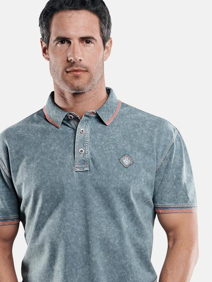 engbers Herren Sportives Poloshirt mit Neon-Details Silbergrau 29228 engbers Herren Sportives Poloshirt mit Neon-Details Silbergrau 29228