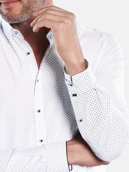 engbers Herren Comfort Stretch Hemd mit Print Saphirblau 30662 engbers Herren Comfort Stretch Hemd mit Print Saphirblau 30662