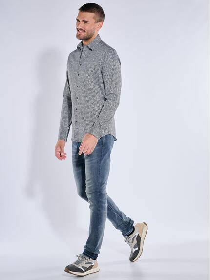 emilio adani Herren Langarm-Hemd aus Jersey Schwarz 39205 emilio adani Herren Langarm-Hemd aus Jersey Schwarz 39205