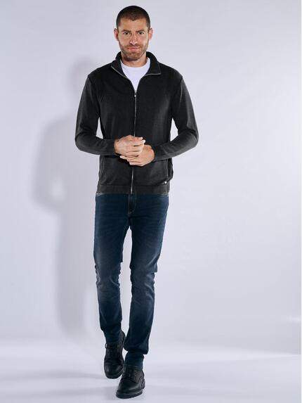 engbers Herren Cardigan mit Zipper Schwarz 37623 engbers Herren Cardigan mit Zipper Schwarz 37623