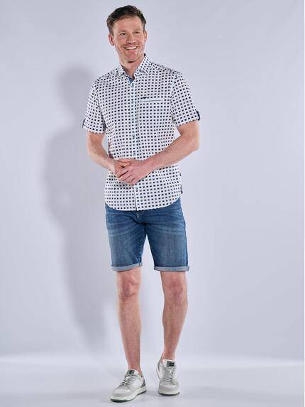 engbers Herren Kurzarm-Hemd gemustert Marineblau 38950 engbers Herren Kurzarm-Hemd gemustert Marineblau 38950